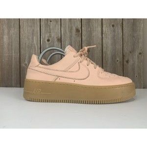 Nike Air Force 1 Sage Low Sneakers in Washed Coral Gum Sole Size 9 Women's